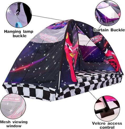 Kid Bed Tent -Twin Play Tent Baby Toddlers Dream Playhouse for Bedroom Decor Indoor Games Twin Size Bed Canopy by CRAWLBO in Kuwait
