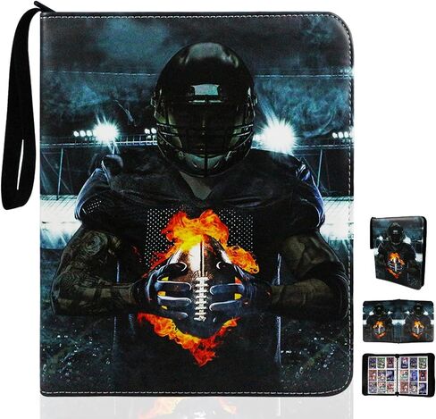 Football Plus 9 Pocket Card Binder - Fits 900 Cards, 50 Removable Sleeves in Saudi Arabia