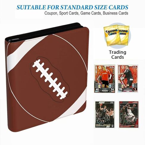400 Pockets Trading Card Binder, Card Binder Album Folder with 50 Top-Loading Page Sleeves, 4 Pocket Card Binder for Game Cards, Sports Cards, Baseball Cards (Football) in Saudi Arabia