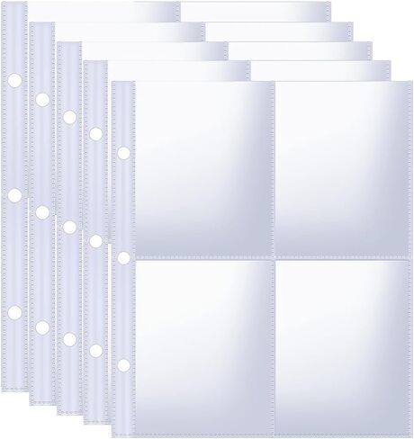 400 Pockets Trading Card Binder, Card Binder Album Folder with 50 Top-Loading Page Sleeves, 4 Pocket Card Binder for Game Cards, Sports Cards, Baseball Cards (Football) in Saudi Arabia