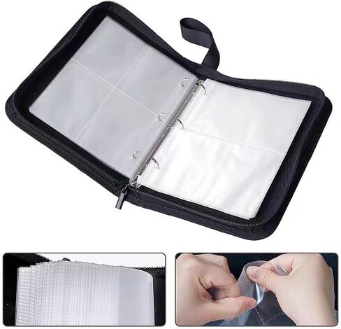 400 Pockets Trading Card Binder, Card Binder Album Folder with 50 Top-Loading Page Sleeves, 4 Pocket Card Binder for Game Cards, Sports Cards, Baseball Cards (Football) in Saudi Arabia