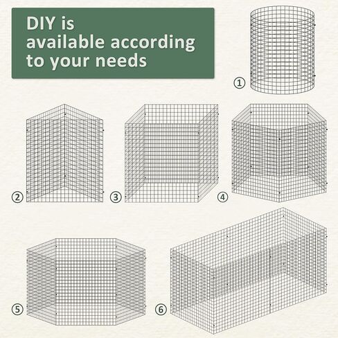 12 Pics DIY Metal Plant Protectors from Deer, Garden Fencing Animal Barrier Size 11.8 * 11.8 inches, Mesh Plant Cage Chicken Wire Cloche for Plants with Stakes and Nylon Cables (12 Pcs) in Kuwait