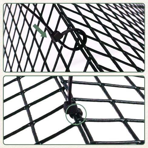 12 Pics DIY Metal Plant Protectors from Deer, Garden Fencing Animal Barrier Size 11.8 * 11.8 inches, Mesh Plant Cage Chicken Wire Cloche for Plants with Stakes and Nylon Cables (12 Pcs) in Kuwait