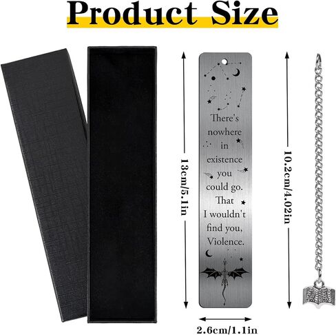 Cool Fourth Wing Bookmark - Gift for Fantasy Novel Lovers Dragon Bookmarks Gifts for Book Lovers Novel Fans Bookworm Teacher Page Markers for Men Books Accessories Students Birthday Gifts in Saudi Arabia