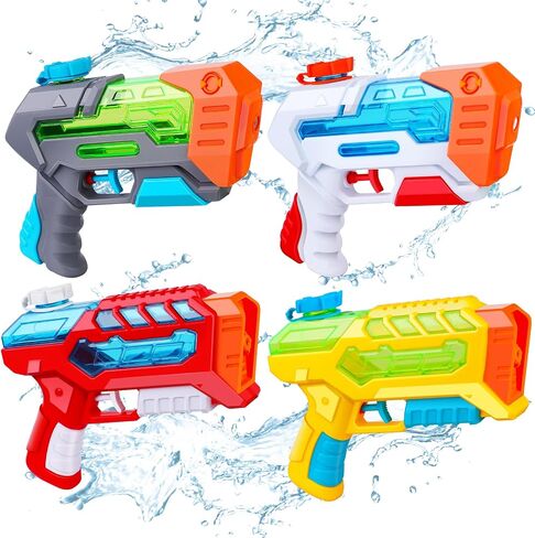 4 Packs Water Gun for Kids - Soaker Squirt Water Guns with High Capacity Long Shooting Range, Super Watergun Blaster Pool Toys Perfect for Children, Teens and Adults Summer Fun in Saudi Arabia