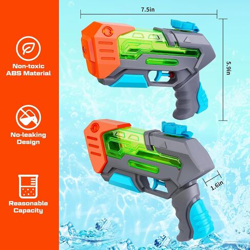 4 Packs Water Gun for Kids - Soaker Squirt Water Guns with High Capacity Long Shooting Range, Super Watergun Blaster Pool Toys Perfect for Children, Teens and Adults Summer Fun in Saudi Arabia
