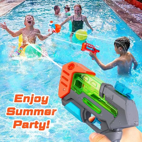 4 Packs Water Gun for Kids - Soaker Squirt Water Guns with High Capacity Long Shooting Range, Super Watergun Blaster Pool Toys Perfect for Children, Teens and Adults Summer Fun in Saudi Arabia