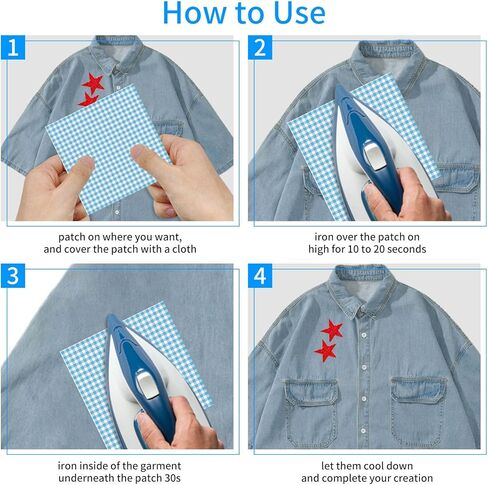 37Pcs 6Sizes Star Patches Iron On,Star Appliques Rhinestone Adhesive Iron on Star Patches Adhesive Applique Glitter Repair Patch for Clothes Bag Pants Shoes Cellphone Decor DIY Accessory(Black) in Kuwait