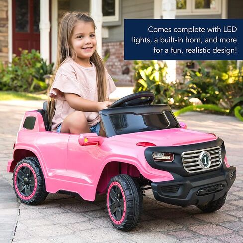 Best Choice Products Kids 6V Ride On Truck w/Parent Remote Control, 3 Speeds, LED Lights, Pink in Kuwait