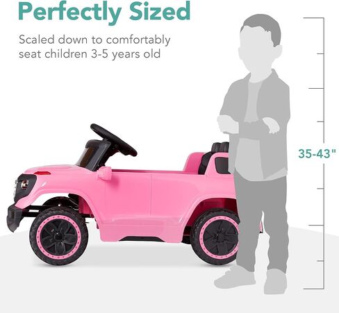 Best Choice Products Kids 6V Ride On Truck w/Parent Remote Control, 3 Speeds, LED Lights, Pink in Kuwait