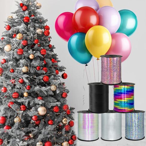 500 Yards Sliver Laser Curling Ribbon,1/5" Holographic Curly Ribbons,Curling Shiny Ribbon for Gifts Package Wrapping, Party Festival Art Craft Decor,Florists, Weddings,Bows,Crafts wrap in Saudi Arabia