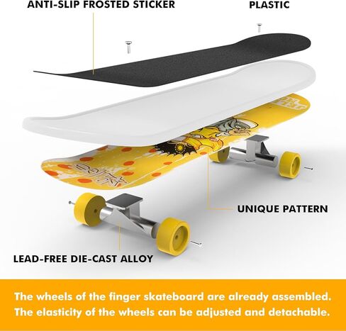 DaCool Fingerboard Skate Park Kit 19 PCS Fingerboard Ramps Mini Finger Toys Finger Skateboards Swing Board Finger Bike Scooter Roller Skates Fingerboard Skatepark Ramp Deck for Kids Gift in Kuwait