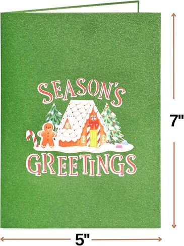 Paper Love 3D Magical Town Christmas Pop Up Card, Gift For Winter, Christmas or Holidays, 5" x 7" Cover - Includes Envelope and Removable Note Tag in Saudi Arabia