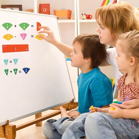 Magnetic Fraction Educational Puzzle - 110pcs Math Fraction Manipulatives for Elementary,Montessori Magnetic Book Fraction Puzzle for Children,Magnetic Fraction Circles Set Christmas Toys in Saudi Arabia