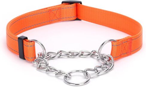 Serijoars Martingale Dog Collar, Trainer Approved Limited Slip Collar with Stainless Steel Chain, Modified Cinch Collar for Gentle & Effective Pet Training (Pink Set, S) in Saudi Arabia