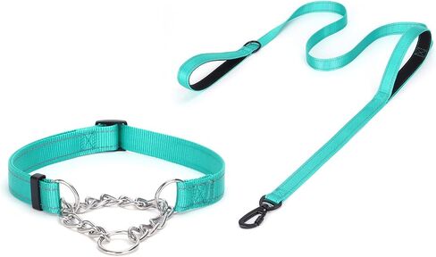 Serijoars Martingale Dog Collar, Trainer Approved Limited Slip Collar with Stainless Steel Chain, Modified Cinch Collar for Gentle & Effective Pet Training (Pink Set, S) in Saudi Arabia