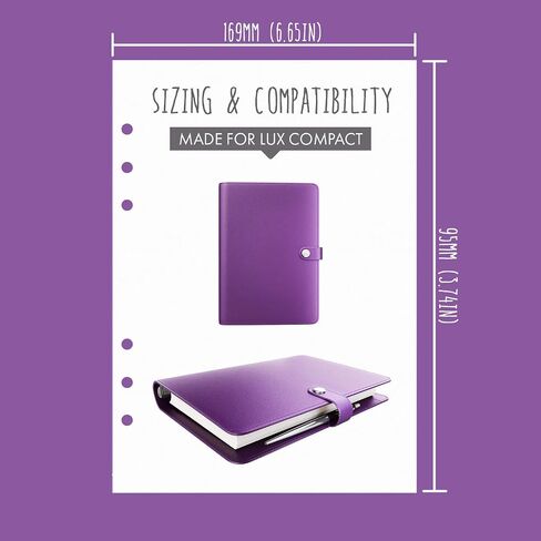 LUX COMPACT: Perforated Lists – LUX Productivity Refill Pack - Planner Page Inserts - Compatible with the LUX COMPACT 6-Ring Binder Organizer in Saudi Arabia