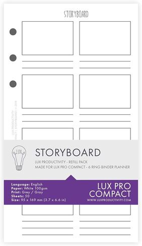 LUX COMPACT: Perforated Lists – LUX Productivity Refill Pack - Planner Page Inserts - Compatible with the LUX COMPACT 6-Ring Binder Organizer in Saudi Arabia