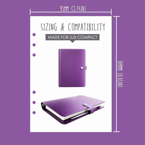 LUX COMPACT: Perforated Lists – LUX Productivity Refill Pack - Planner Page Inserts - Compatible with the LUX COMPACT 6-Ring Binder Organizer in Saudi Arabia