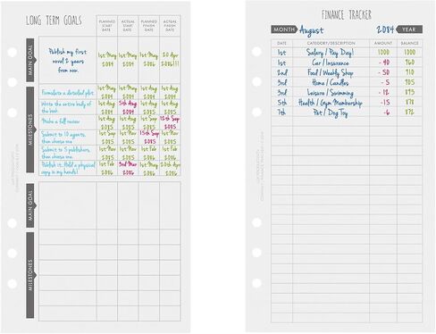 LUX COMPACT: Perforated Lists – LUX Productivity Refill Pack - Planner Page Inserts - Compatible with the LUX COMPACT 6-Ring Binder Organizer in Saudi Arabia