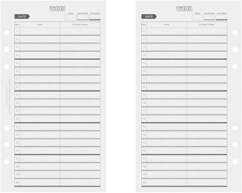 LUX COMPACT: قوائم مثقوبة - حزمة إعادة تعبئة إنتاجية LUX - إدراجات صفحة المخطط - متوافقة مع منظم LUX COMPACT ذو 6 حلقات in Kuwait