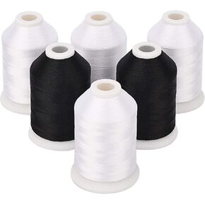 60WT White Sewing Bobbin Fill Thread Machine Embroidery Bobbin Thread - 1500 Meters Spool ea