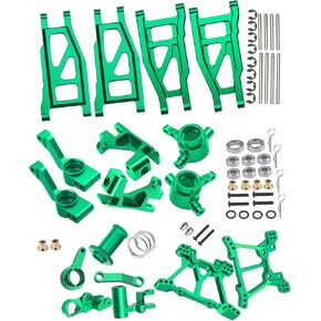 RC Upgrades Part for 1/10 Slash 4x4 (VXL)/Stampede 4x4 (VXL),Alloy Front Rear Suspension Arm,Caster Block,Steering Blocks,Rear Stub Axle Carriers,Shock Tower Set Hops up,Navy Blue