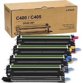 C400 C405 Drum Cartridge Remanufactured 108R01121 Drum Unit Replacement for Xerox Phaser 6600 6655 Versalink C400 C405 Imaging Unit (Black/Cyan/Magenta/Yellow 4 Pack)