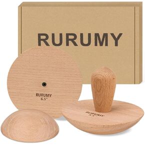 Pottery Molds Solid Wood - 4.5", 5.5", 6.5" Ceramic Clay Mold Set with Interchangeable Handle for Creating Plates, Bowls, DIY Gifts
