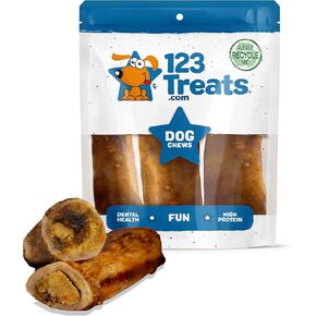 Marrow Bones for Dogs - 3-4 inches (6 Count) Natural Beef Dog Treats, Easily Digestible Bone Marrow Dog Treats for Healthy Snacking, Long-Lasting Bones for Dogs