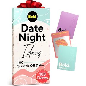100 Date Night Ideas Scratch Off Cards - Romantic, Adventurous, & Relaxing Dates for Couples, Perfect for Anniversary, Wedding, Engagement Gifts, Birthdays for Him, Her, Boyfriend, Girlfriend