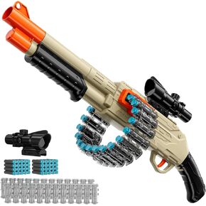 Toy Gun Foam Blasters, Toy Shotgun with 24 Dart Clips and 40 Foam Darts, Outdoor Shooting Games Toys for 6-12 Year Old Boys & Girls Adults, Gifts for Birthday Xmas