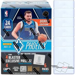 2023-24 Panini Phoenix NBA Basketball Blaster Box with 24 Trading Cards + 6 Toploaders! STREETCARDS!