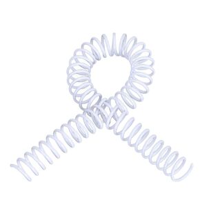 100PCS Plastic Spiral Binding Coils, Binding Spiral 12.7mm Diameter 48 Teeth 4:1 90 Pieces A4 Paper Capacity Binding Spirals Ring(White)