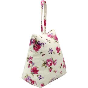 Cute Decorative Weighted Door Stopper, Trapezium Fabric Door Stop with Handle Heavy Duty Door Floor Stop for Home Office Bedroom Living Room