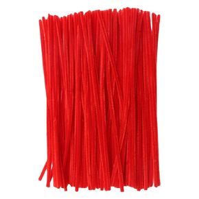 200 Pcs Christmas Pipe Cleaner Fluffy Chenille Stems Colored Pipe Cleaner Creative Art Pipe Cleaners Craft Supplies for DIY Craft Dark Green