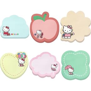 6 Packs Kawaii Kitty Sticky Notes Cute Cartoon Anime Self-Stick Memo Pads School Office Stationery Supplies Desk Accessories Party Favors Gift for Kids Students Planning Journaling Reminder,180 Sheets