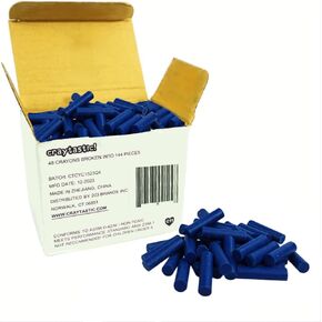 Bulk Unwrapped Crayons Pieces (Black) - Box of 144 Pieces = 48 Full Size for Crafting, Parties, Kids - Broken Crayons, Paperless - Safety Tested Compliant with ASTM D-4236