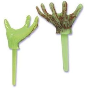 24 ct - Halloween Monster Hand Cupcake Picks