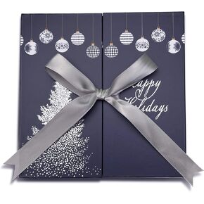 Five Day Jewlery Advent Calendar - Includes Gold Plated Hoop Earrings, Sapphire Stud Earrings, 925 Sterling Silver Paperclip Bracelet and Necklace set, and a Trio of Elegant Pearl Bracelets