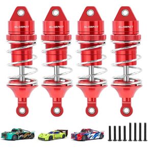 GLOBACT 1/8 RC Shock Absorber for ARRMA INFRACTION Shock ARRMA VENDETTA Shock 1/8 RC Upgrade Parts Replace ARA330701 (4PCS Red)