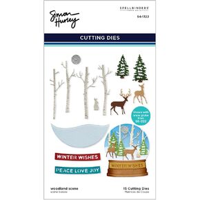 يموت Spellbinders Woodland Scene المحفور بواسطة سيمون هيرلي، معدن