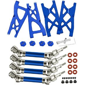 CVD & A-Arms Upgrades Part for 1/10 ARRMA Granite 4x4 3S Blx & Mega 550,Senton 4x4 3S Blx & Mega 550,Alloy Front Rear Driveshafts & Suspension Arms,Navy Blue