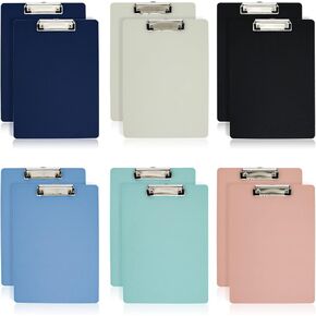 BOMEI PACK Color Clipboards 18 Pack, Plastic Bulk Clip Boards for Classroom and Office, A4 12.5 x 9 Inch