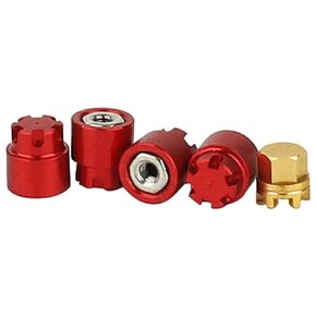 M2 Wheel Nuts Cap Locking Hubs Hex Insert Lock Nut for 1/24 Axial SCX24 Deadbolt Jeep Gladiator Ford Bronco Parts (Red) (red)