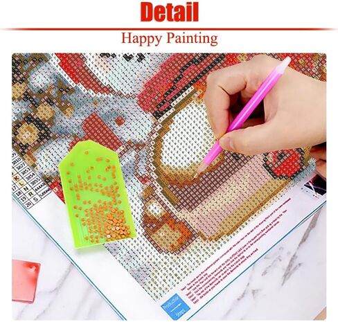 eniref Christmas Diamond Art Kits for Adults, Red Hat Snowman DIY 5D Round Full Drill Gem Art Kits for Beginners, Snow Christmas Tree Diamond Dots Painting Kit for Home Wall Decor 12x16 Inch in Saudi Arabia