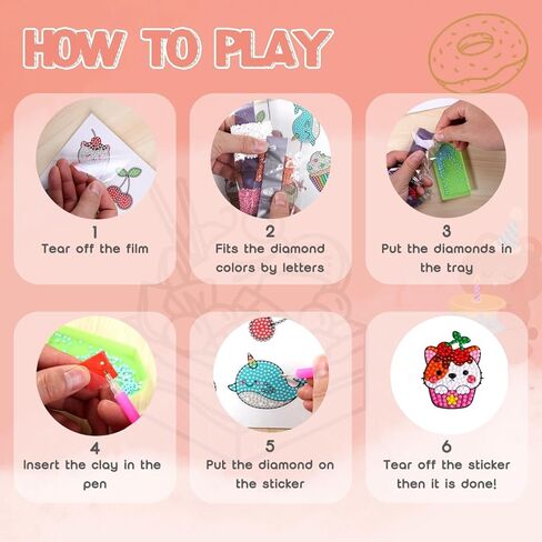 مجموعة الرسم الماسي للأطفال من سيمبانا 20 قطعة حلويات تحتوي على كب كيك، دونات، آيس كريم، الفشار، الكوكيز in Kuwait