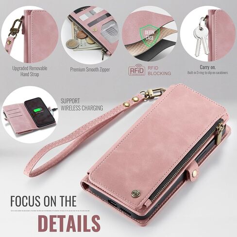 حافظة Defencase لهاتف Galaxy S23 FE 5G، 【RFID Blocking】 حافظة لهاتف Samsung Galaxy S23 FE 5G محفظة للنساء والرجال مع حامل بطاقات، سحاب مغناطيسي من جلد البولي يوريثان لهاتف Samsung S23 FE 5G، أرجواني in Kuwait