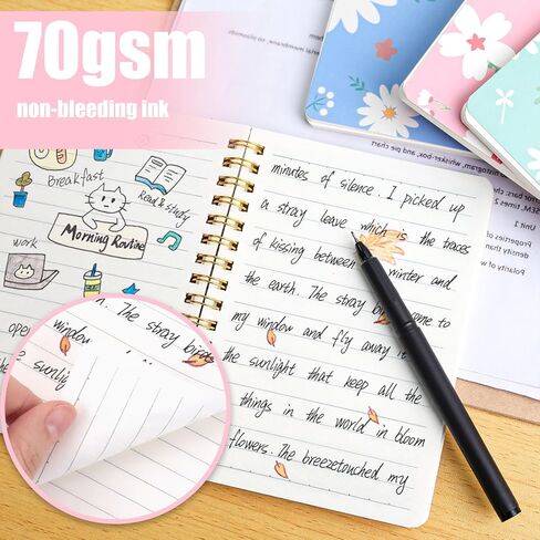 8 قطع من دفاتر الملاحظات الحلزونية الصغيرة من HIBOX، دفاتر ملاحظات جيب مقاس A6، دفاتر ملاحظات صغيرة مسطرة بالكلية للنساء هدية للوازم المدرسية المكتبية in Kuwait