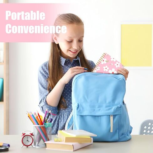 8 قطع من دفاتر الملاحظات الحلزونية الصغيرة من HIBOX، دفاتر ملاحظات جيب مقاس A6، دفاتر ملاحظات صغيرة مسطرة بالكلية للنساء هدية للوازم المدرسية المكتبية in Kuwait